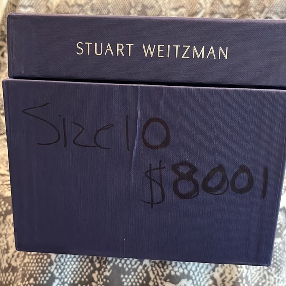 Black suede Stewart Weitzman semi platform 3-1/2 “ heels - Picture 10 of 10